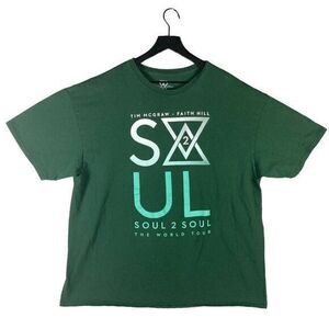 Tim McGraw‎ Faith Hill World Tour T-Shirt Unisex Size 2XL XXL Adult Soul 2 Soul